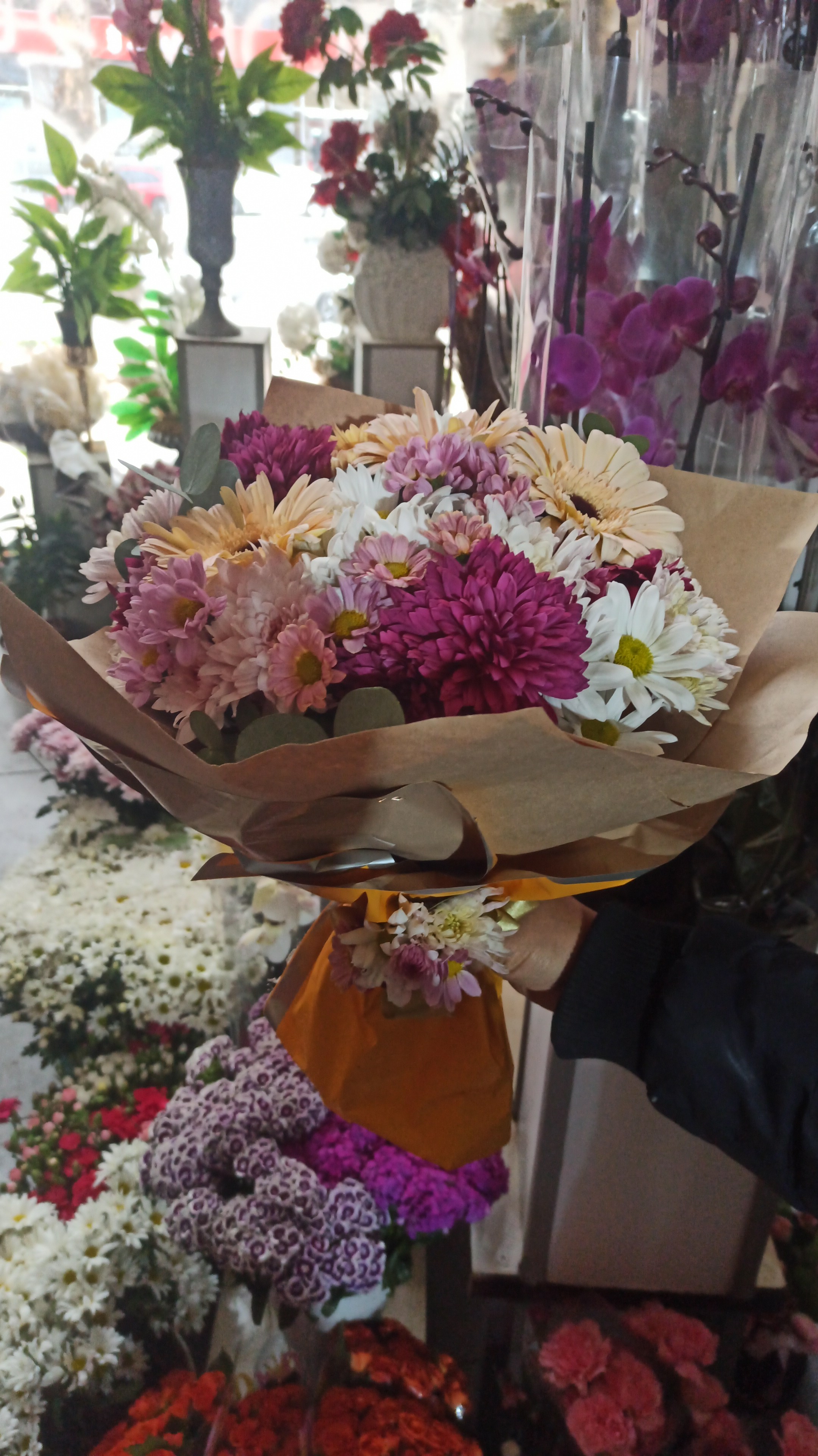Gerbera papatya buketi